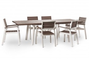 Стол Гармония раздвижной (Harmony Extendable) белый-капучино в Стрежевом - strezevoi.mebel24.online | фото 6