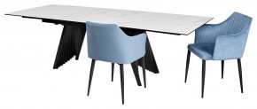 Стол IVAR 200 MARBLES KL-99 Белый мрамор, итальянская керамика, ®DISAUR в Стрежевом - strezevoi.mebel24.online | фото 4