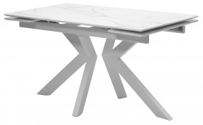 Стол Кентукки 3 140 БЕЛЫЙ МРАМОР, стекло / БЕЛЫЙ, М-City в Стрежевом - strezevoi.mebel24.online | фото