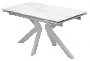 Стол Кентукки 3 140 БЕЛЫЙ МРАМОР, стекло / БЕЛЫЙ, М-City в Стрежевом - strezevoi.mebel24.online | фото 5