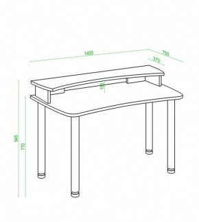 Стол компьютерный Домино Лайт СКЛ-Софт140МО+НКИЛ140 в Стрежевом - strezevoi.mebel24.online | фото 3