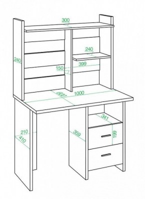 Стол компьютерный Домино Lite СКЛ-Прям100Р+НКЛ-100 в Стрежевом - strezevoi.mebel24.online | фото 2