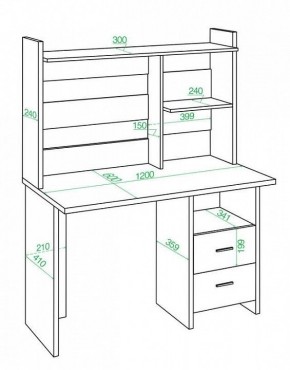 Стол компьютерный Домино Lite СКЛ-Прям120Р+НКЛ-120 в Стрежевом - strezevoi.mebel24.online | фото 2