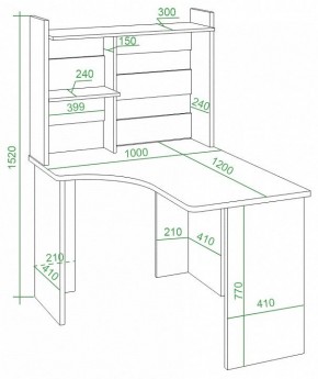 Стол компьютерный Домино Lite СКЛ-Угл120+НКЛ-100 в Стрежевом - strezevoi.mebel24.online | фото 2