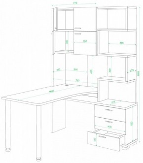 Стол компьютерный Домино нельсон СР-500М/160 в Стрежевом - strezevoi.mebel24.online | фото 2