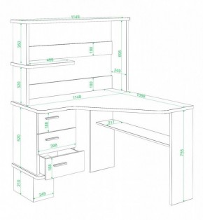 Стол компьютерный Домино СД-45 в Стрежевом - strezevoi.mebel24.online | фото 2