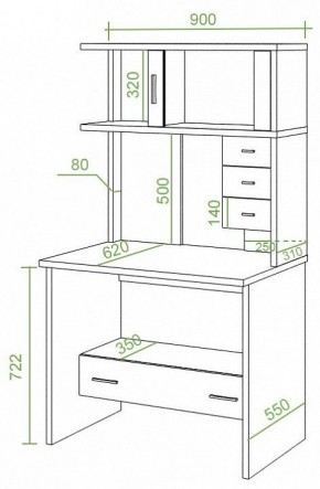 Стол компьютерный Домино СК-10М в Стрежевом - strezevoi.mebel24.online | фото 2