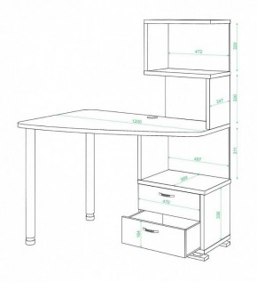 Стол компьютерный Домино СКМ-60 в Стрежевом - strezevoi.mebel24.online | фото 2