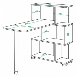 Стол компьютерный Домино СЛ-5-3СТ в Стрежевом - strezevoi.mebel24.online | фото 2
