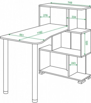 Стол компьютерный Домино СЛ-5-3СТ-2 в Стрежевом - strezevoi.mebel24.online | фото 2