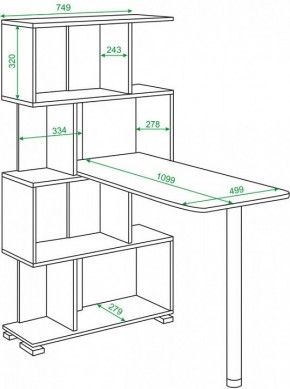 Стол компьютерный Домино СЛ-5-4СТ в Стрежевом - strezevoi.mebel24.online | фото 2
