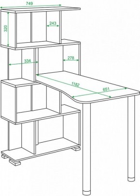 Стол компьютерный Домино СЛ-5-4СТ-2 в Стрежевом - strezevoi.mebel24.online | фото 2