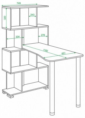 Стол компьютерный Домино СЛ-5-4СТ-2 в Стрежевом - strezevoi.mebel24.online | фото 2