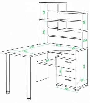 Стол компьютерный Домино СР-132-140 в Стрежевом - strezevoi.mebel24.online | фото 2