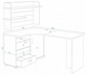 Стол компьютерный Домино СР-145 в Стрежевом - strezevoi.mebel24.online | фото 2