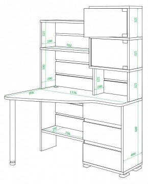 Стол компьютерный Домино СР-322 в Стрежевом - strezevoi.mebel24.online | фото 2