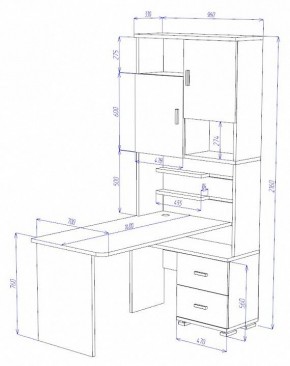 Стол компьютерный Домино СР-720/140 в Стрежевом - strezevoi.mebel24.online | фото 2