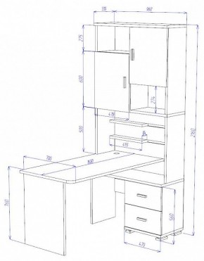 Стол компьютерный Домино СР-720/160 в Стрежевом - strezevoi.mebel24.online | фото 2