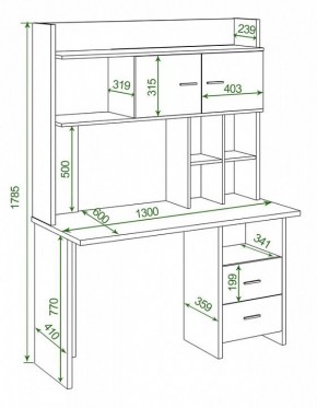 Стол компьютерный Нельсон Lite СКЛ-Прям130+НКЛХ-130 в Стрежевом - strezevoi.mebel24.online | фото 2