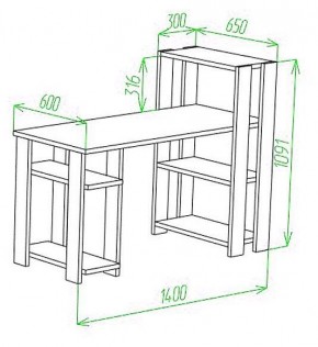 Стол компьютерный Slim СТН-110/140 в Стрежевом - strezevoi.mebel24.online | фото 2