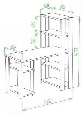 Стол компьютерный Slim СТН-145/120 в Стрежевом - strezevoi.mebel24.online | фото 2