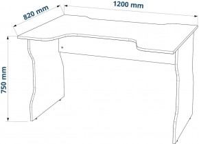 Стол компьютерный ВАРДИГ K1 120x82, антрацит/красный в Стрежевом - strezevoi.mebel24.online | фото 3