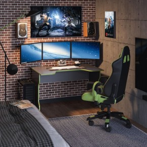 Стол компьютерный ВАРДИГ K1 120x82, антрацит/лайм в Стрежевом - strezevoi.mebel24.online | фото 4