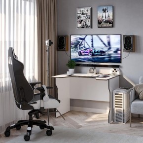 Стол компьютерный ВАРДИГ K2 100x82, белый/черный в Стрежевом - strezevoi.mebel24.online | фото 4