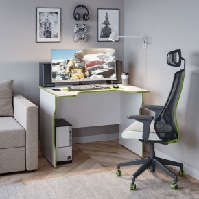 Стол компьютерный ВАРДИГ K2 100x82, белый/лайм в Стрежевом - strezevoi.mebel24.online | фото 4
