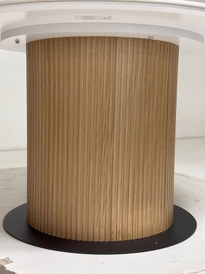 Стол MESA D120 цвет БЕЛЫЙ МРАМОР M326 / Каркас OAK, ®DISAUR в Стрежевом - strezevoi.mebel24.online | фото 4