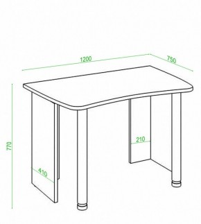 Стол офисный Домино Лайт СКЛ-Софт120 в Стрежевом - strezevoi.mebel24.online | фото 2