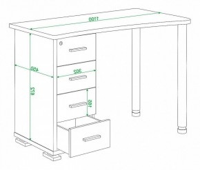 Стол письменный Домино нельсон СКМ-50 в Стрежевом - strezevoi.mebel24.online | фото 5
