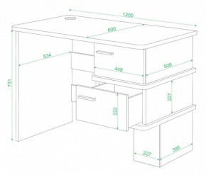 Стол письменный Домино СД-15 в Стрежевом - strezevoi.mebel24.online | фото 2