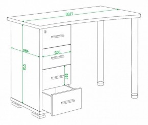 Стол письменный Домино СКМ-50 в Стрежевом - strezevoi.mebel24.online | фото 6