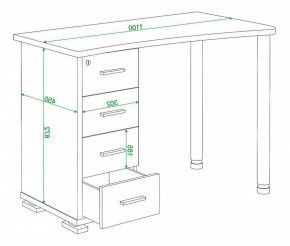 Стол письменный Домино СКМ-50 в Стрежевом - strezevoi.mebel24.online | фото 6