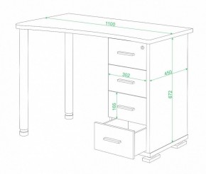 Стол письменный Домино СКМ-50 в Стрежевом - strezevoi.mebel24.online | фото 2