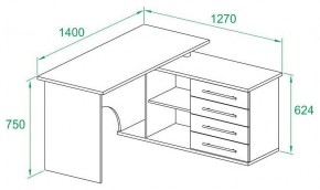 Стол письменный КСТ-109Л в Стрежевом - strezevoi.mebel24.online | фото 3