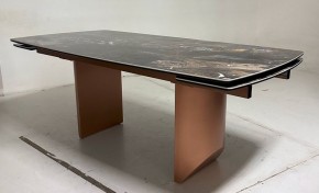 Стол ПУАНТО 200 TITANIUM LAWA NERO, керамика / МЕДЬ каркас М-City в Стрежевом - strezevoi.mebel24.online | фото 3