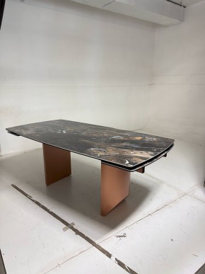 Стол ПУАНТО 200 TITANIUM LAWA NERO, керамика / МЕДЬ каркас М-City в Стрежевом - strezevoi.mebel24.online | фото 4