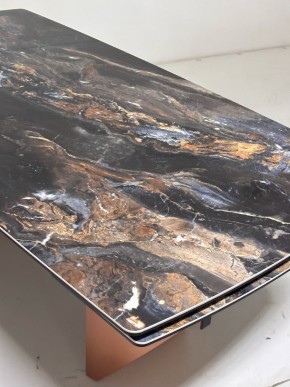 Стол ПУАНТО 200 TITANIUM LAWA NERO, керамика / МЕДЬ каркас М-City в Стрежевом - strezevoi.mebel24.online | фото 6