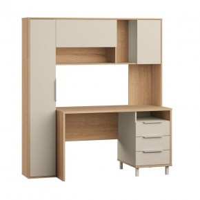 Стол рабочий 12.95 N Комфорт (Дуб сонома, Сатин 7045 PE) в Стрежевом - strezevoi.mebel24.online | фото