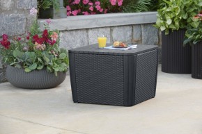 Стол-сундук Лузон Плюс (Luzon Plus Flat Wicker), графит в Стрежевом - strezevoi.mebel24.online | фото 1