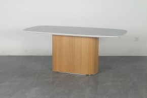Стол TAMPA 180 цвет БЕЛЫЙ МРАМОР M326, керамика / Каркас OAK, ®DISAUR в Стрежевом - strezevoi.mebel24.online | фото 10