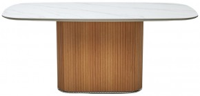Стол TAMPA 180 цвет БЕЛЫЙ МРАМОР M326, керамика / Каркас OAK, ®DISAUR в Стрежевом - strezevoi.mebel24.online | фото 9