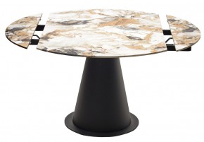 Стол TERAMO 135 GLOSS GRAND JADE SOLID CERAMIC, керамика, поворотн.механизм / Черный каркас, ®DISAUR в Стрежевом - strezevoi.mebel24.online | фото 14