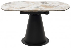 Стол TERAMO 135 GLOSS GRAND JADE SOLID CERAMIC, керамика, поворотн.механизм / Черный каркас, ®DISAUR в Стрежевом - strezevoi.mebel24.online | фото 16
