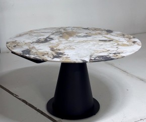 Стол TERAMO 135 GLOSS GRAND JADE SOLID CERAMIC, керамика, поворотн.механизм / Черный каркас, ®DISAUR в Стрежевом - strezevoi.mebel24.online | фото 5