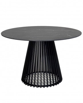 Стол TERNI 120 MATT BLACK MARBLE SOLID CERAMIC Черный мрамор матовый, керамика /Черн.каркас, ®DISAUR в Стрежевом - strezevoi.mebel24.online | фото 3