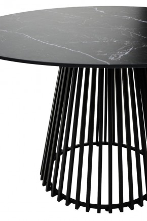 Стол TERNI 120 MATT BLACK MARBLE SOLID CERAMIC Черный мрамор матовый, керамика /Черн.каркас, ®DISAUR в Стрежевом - strezevoi.mebel24.online | фото 5