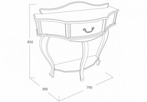 Стол туалетный Джульетта в Стрежевом - strezevoi.mebel24.online | фото 2